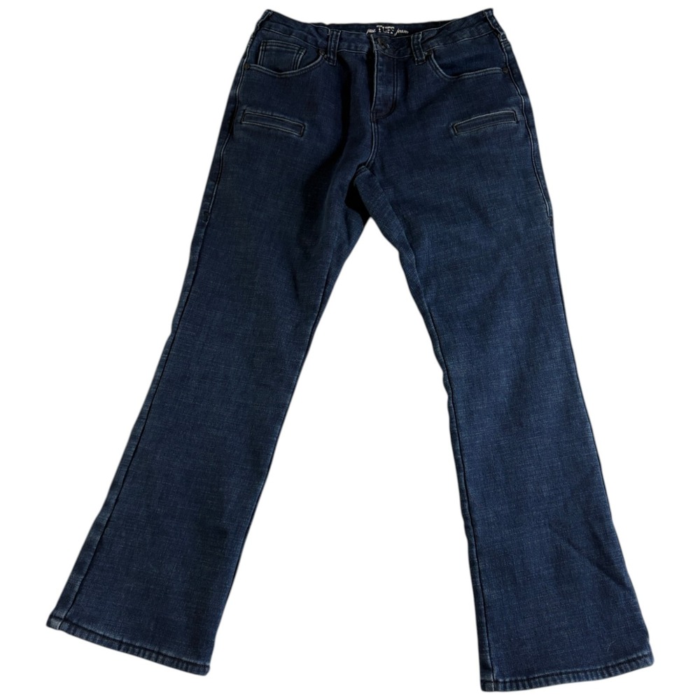 Cowgirl Tuff Co. Just Tuff Bootcut Jeans Women 30x31 (30) Blue Denim Fleece Line
